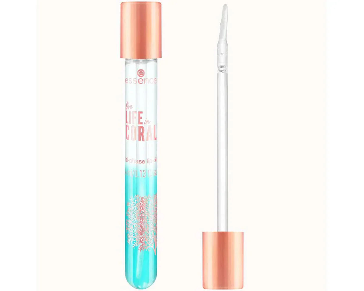 Essence Live Life In Coral Bi-Phase Lip Oil 001 4Ml | Best Price in Pakistan original skincare product Pakistan