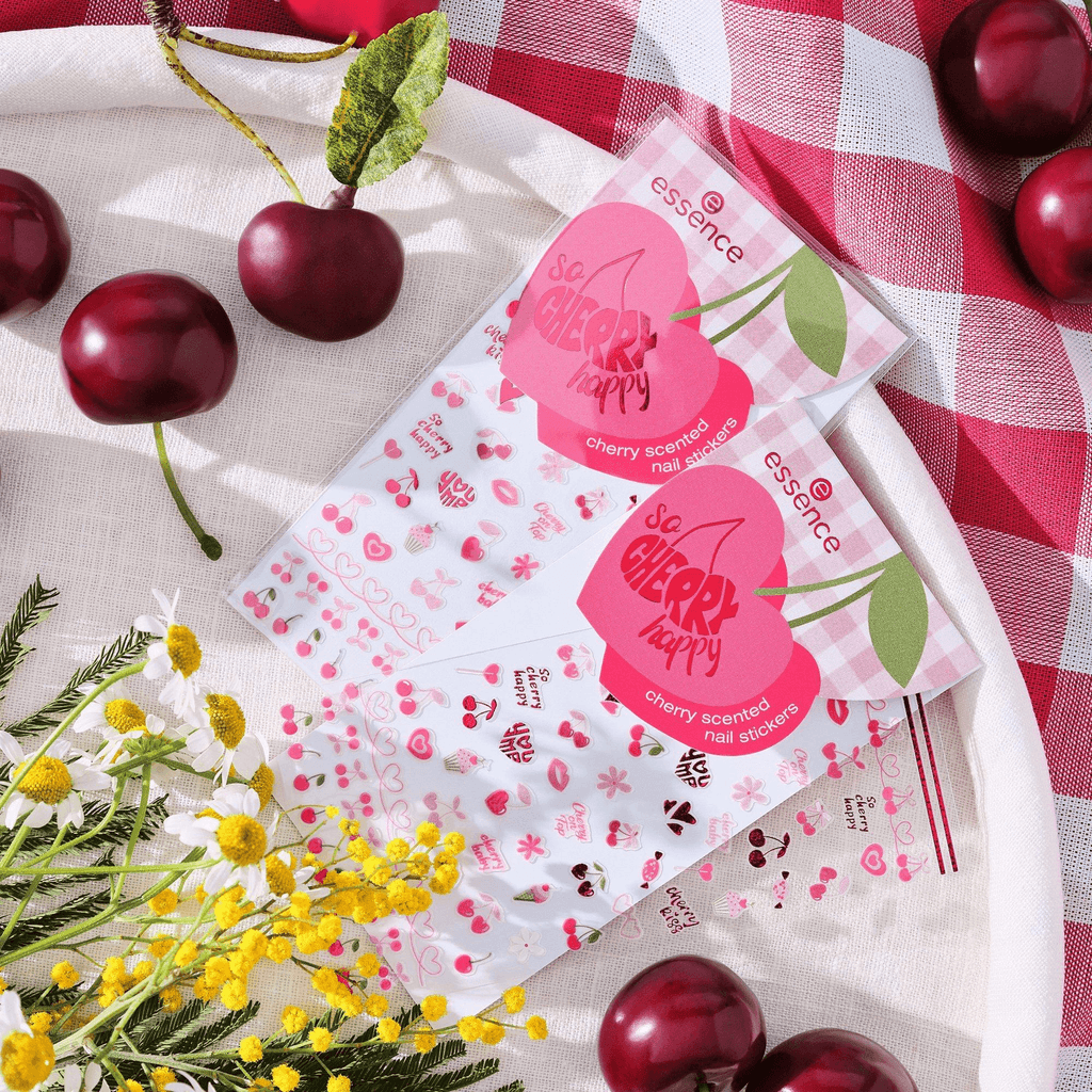 Essence | So Cherry Happy Cherry Scented Nail Stickers 01 | Best Price in Pakistan original skincare product Pakistan مرکزی تصویر