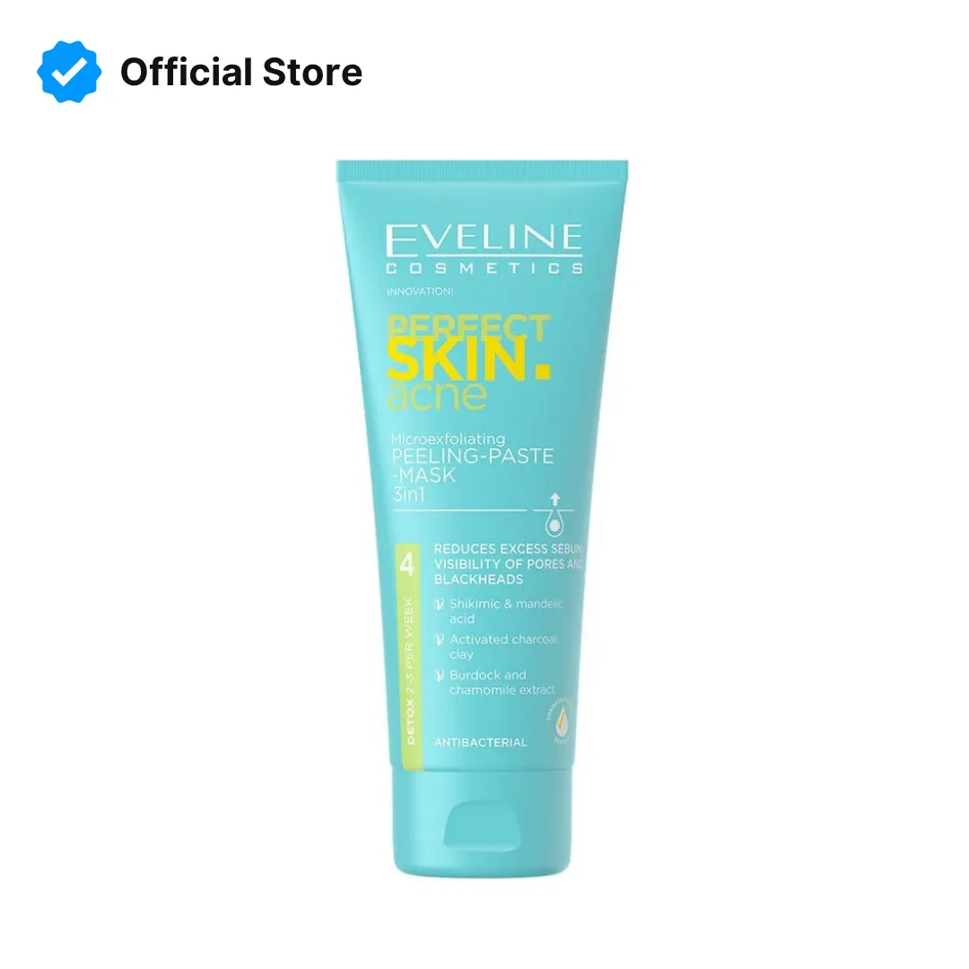 Eveline Perfect Skin 3in1 Acne Peeling Paste Mask | Best Price in Pakistan original skincare product Pakistan