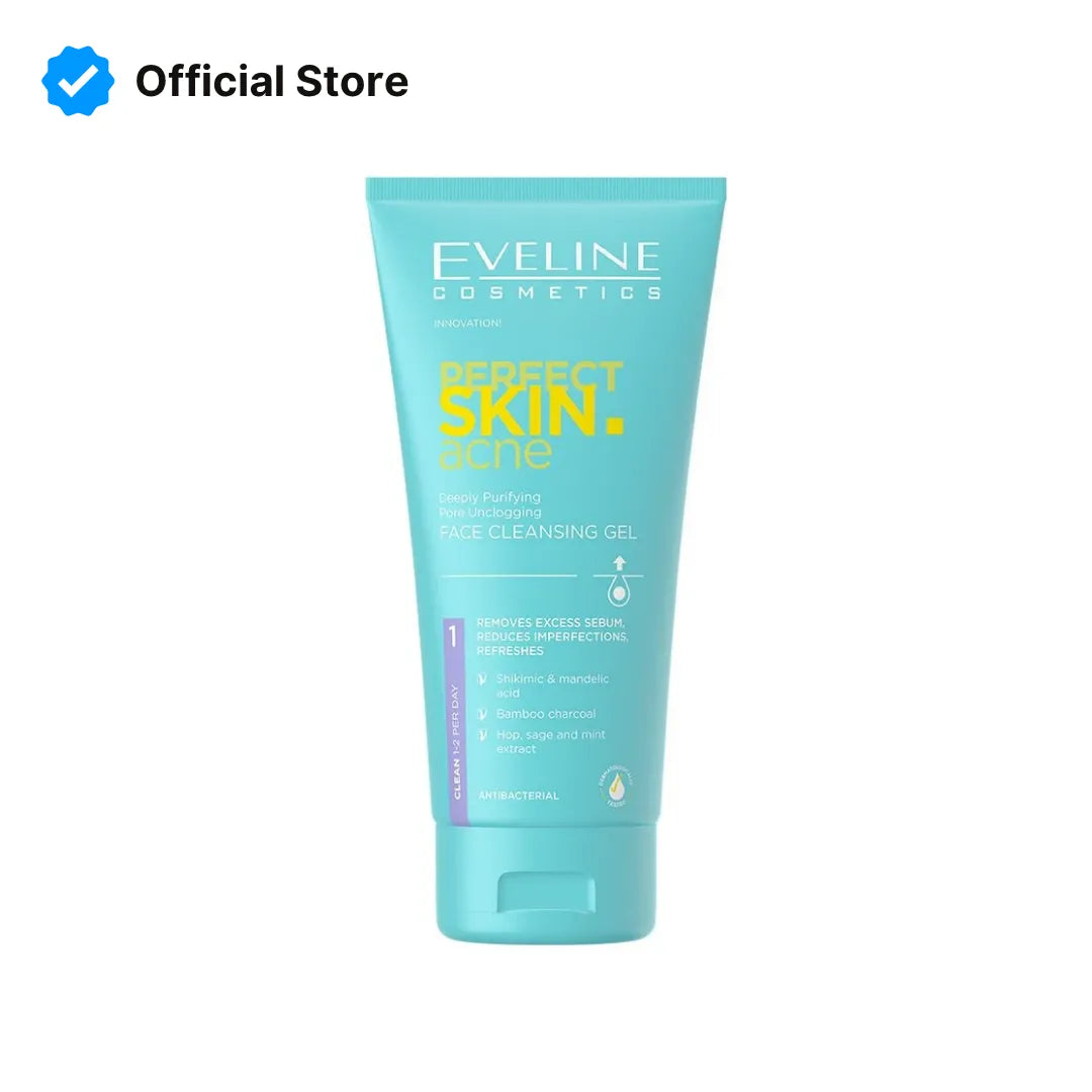 Eveline Perfect Skin Acne Face Cleansing Gel | Best Price in Pakistan original skincare product Pakistan Main image