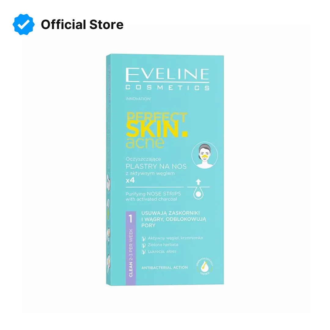 Eveline Perfect Skin Acne Purifying Nose Strips | 4Pcs | Best Price in Pakistan original skincare product Pakistan