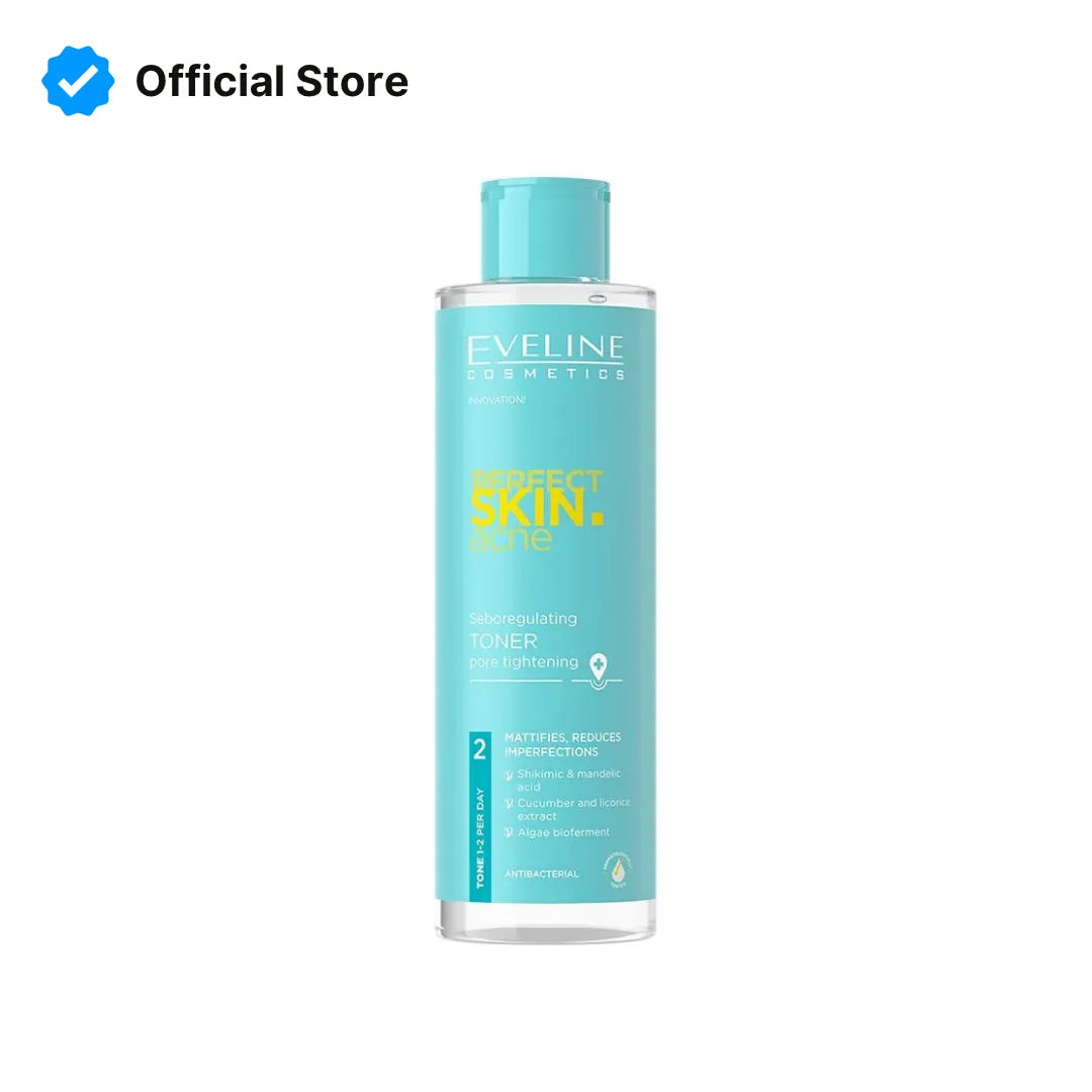 Eveline Perfect Skin Acne Seboregulating Toner | Best Price in Pakistan original skincare product Pakistan Main image