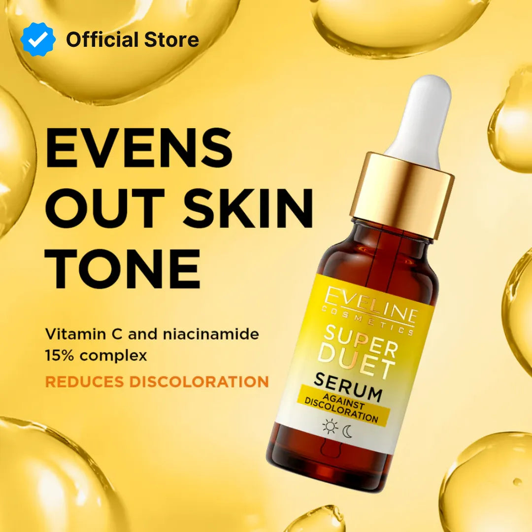 Eveline Super Duet Against Discoloration 15% Vitamin C & Niacinamide Serum | 18ml | Best Price in Pakistan original skincare product Pakistan Main image