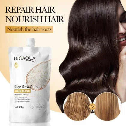 Bioaqua | Rice Paw Pulp Hair Mask | 400G | Best Price in Pakistan original skincare product Pakistan Main image