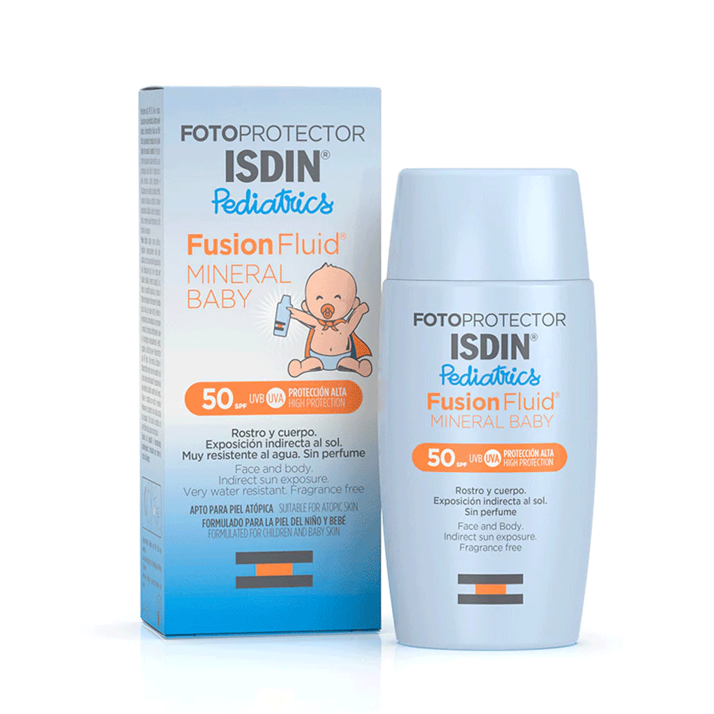 Fotoprotector ISDIN Pediatrics Fusion Fluid Mineral Baby 50+ | Best Price in Pakistan original skincare product Pakistan