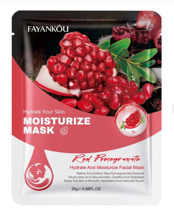 Fayankou Red Pomegranate Moisturize Mask 25G | Best Price in Pakistan original skincare product Pakistan