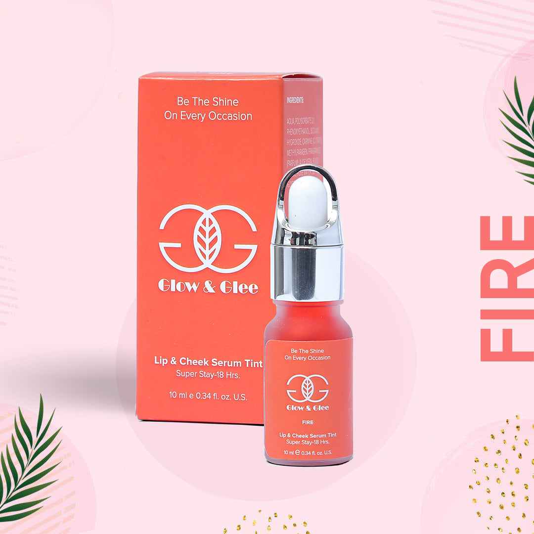 Glow & Glee Lip & Cheek Serum Tint Fire 10ml | Best Price in Pakistan original skincare product Pakistan