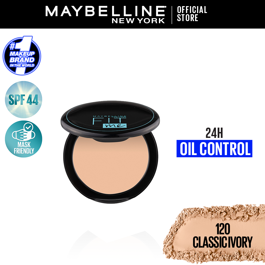 Maybelline Fit Me Matte & Poreless Compact Powder 120 Classic Ivory 6Gm | Best Price in Pakistan original skincare product Pakistan Main image