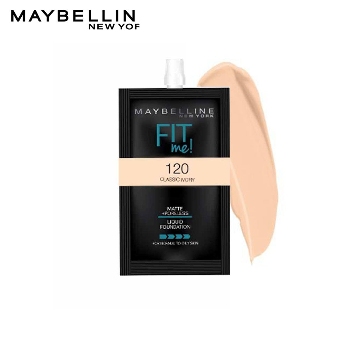 Maybelline | Fit Me Liquid Foundation 5ml | 120 Classic Ivory | Best Price in Pakistan original skincare product Pakistan مرکزی تصویر