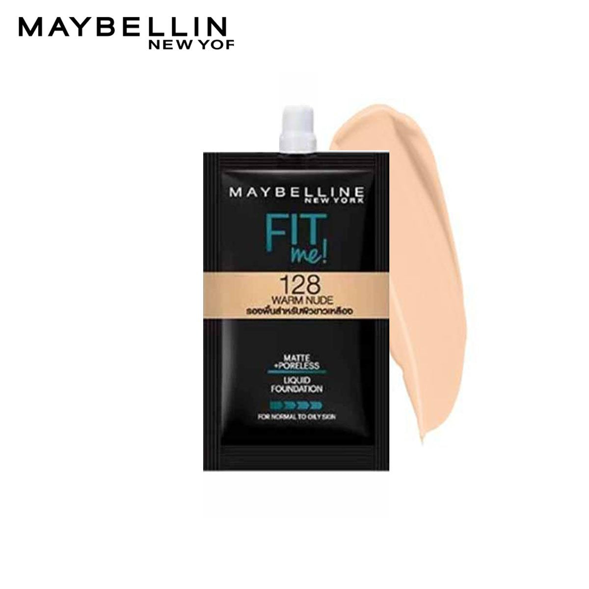 Maybelline | Fit Me Liquid Foundation 5ml | 128 Warm Nude | Best Price in Pakistan original skincare product Pakistan مرکزی تصویر