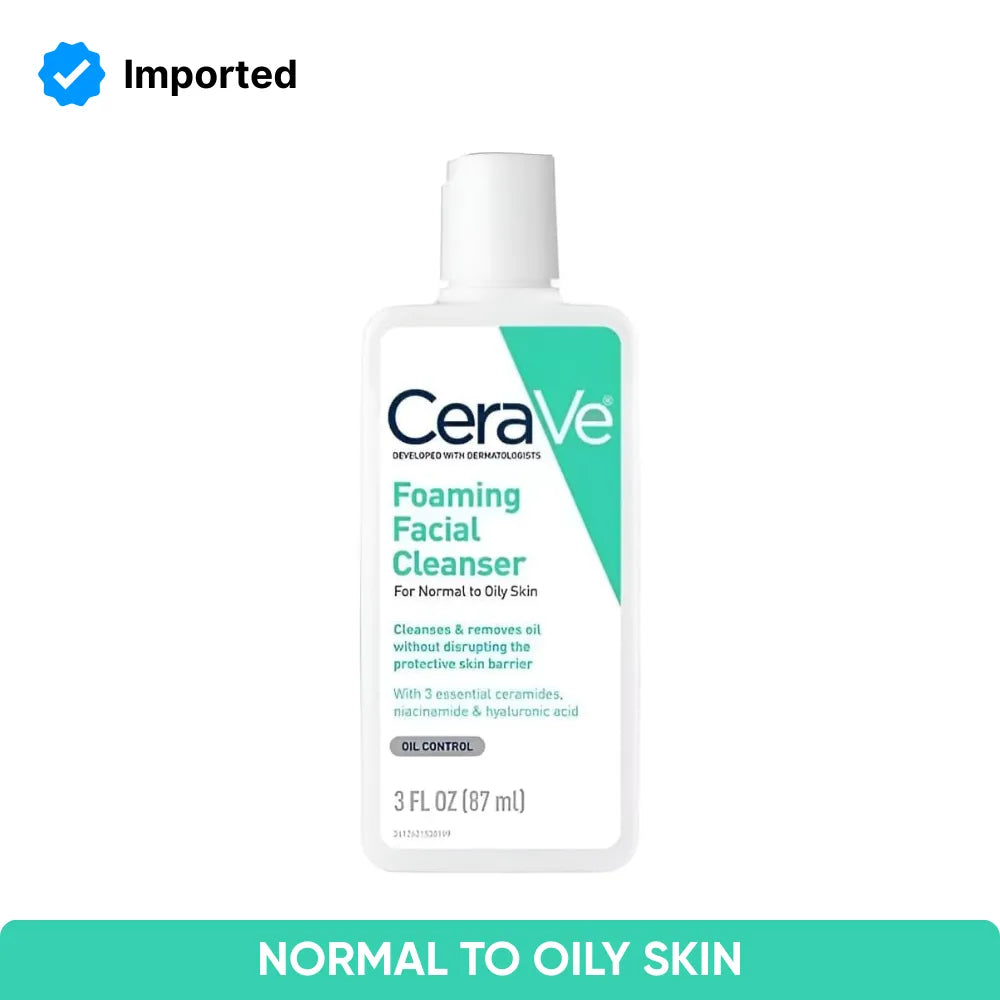CeraVe Foaming Facial Cleanser | 87ml | Best Price in Pakistan original skincare product Pakistan مرکزی تصویر