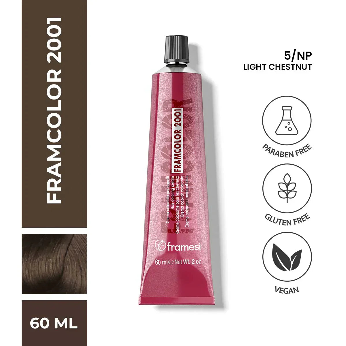 Framesi | FramColor 2001 | 5/NP Light Chestnut | Best Price in Pakistan original skincare product Pakistan مرکزی تصویر