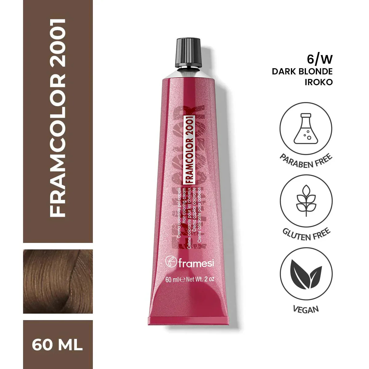 Framesi | FramColor 2001 | 6/W Dark Blonde | Iroko | Best Price in Pakistan original skincare product Pakistan