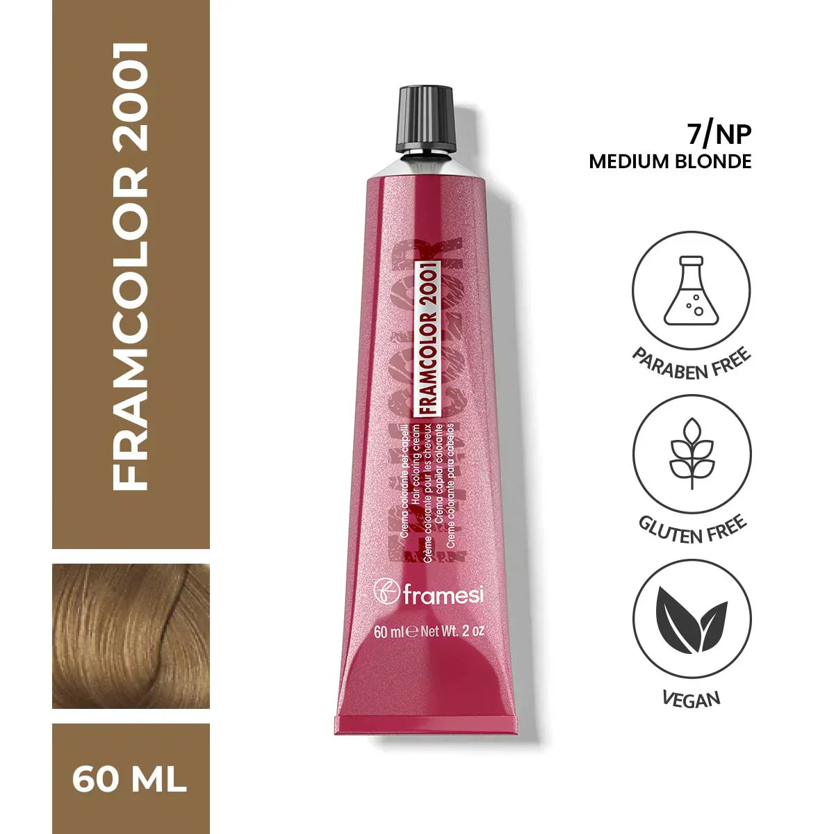 Framesi | FramColor 2001 | 7/NP Medium Blonde | Best Price in Pakistan original skincare product Pakistan