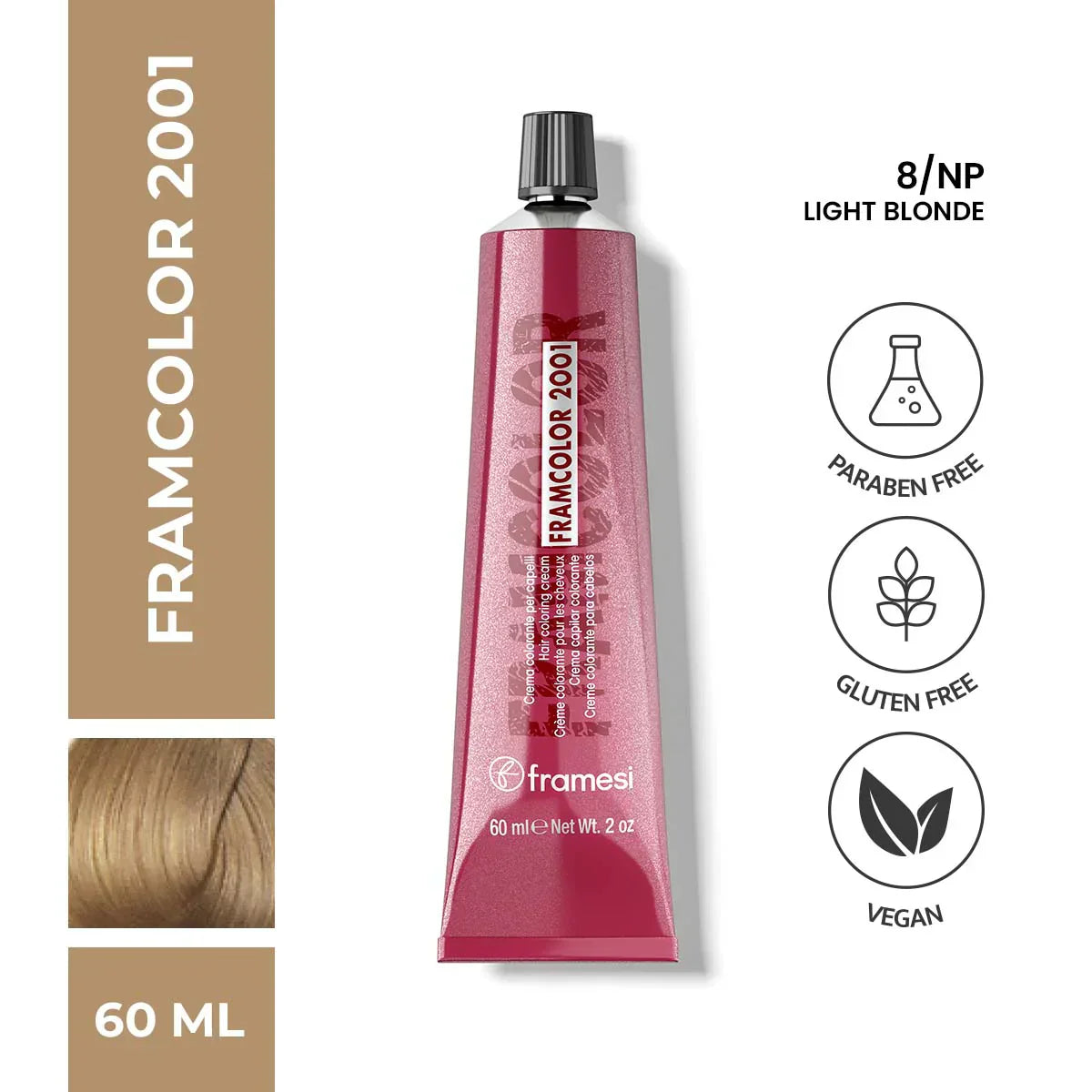 Framesi | FramColor 2001 | 8/NP Light Blonde | Best Price in Pakistan original skincare product Pakistan