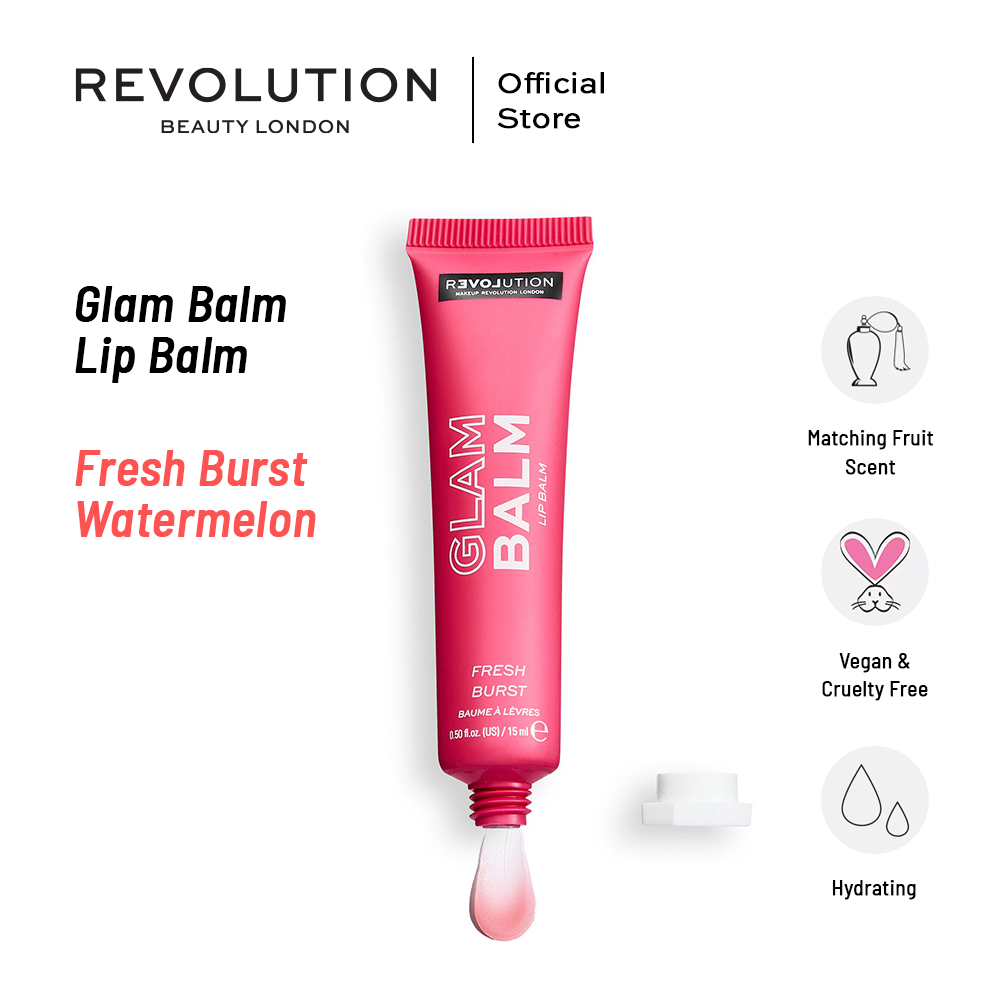 Relove By Revolution Glam Balm Lip Balm Fresh Burst Watermelon | Best Price in Pakistan original skincare product Pakistan