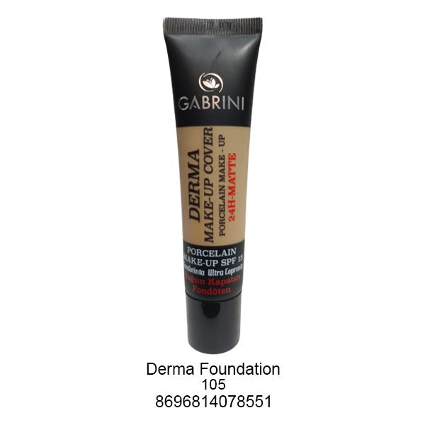 Gabrini Derma Makeup cover Foundation 105 | Best Price in Pakistan original skincare product Pakistan