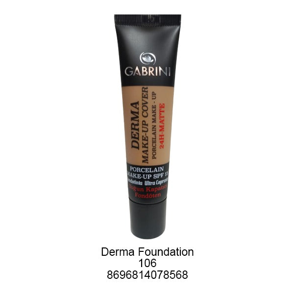 Gabrini Derma Makeup cover Foundation 106 | Best Price in Pakistan original skincare product Pakistan
