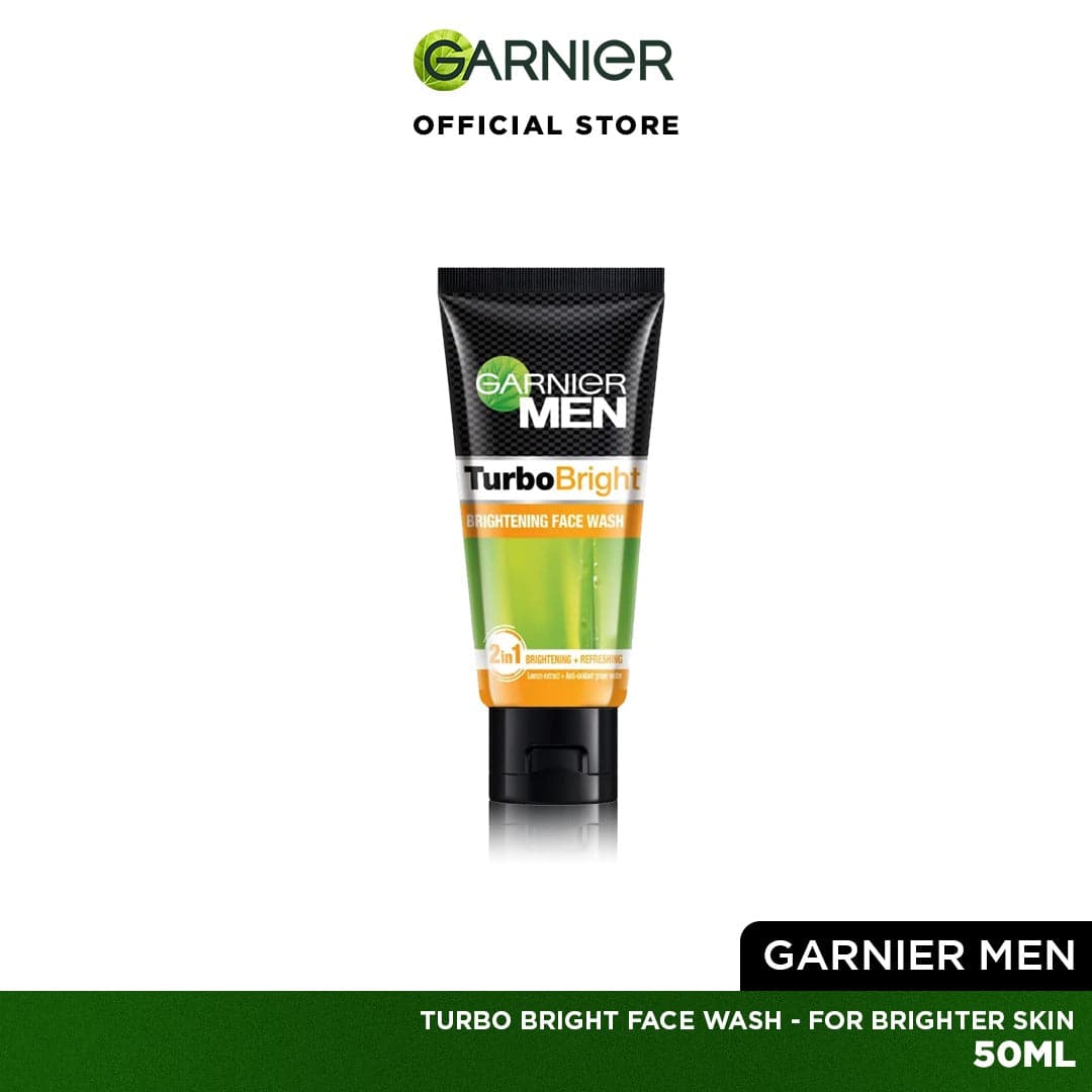 Garnier Men Turbo Bright Face Wash 50 ml | For Brighter Skin | Best Price in Pakistan original skincare product Pakistan