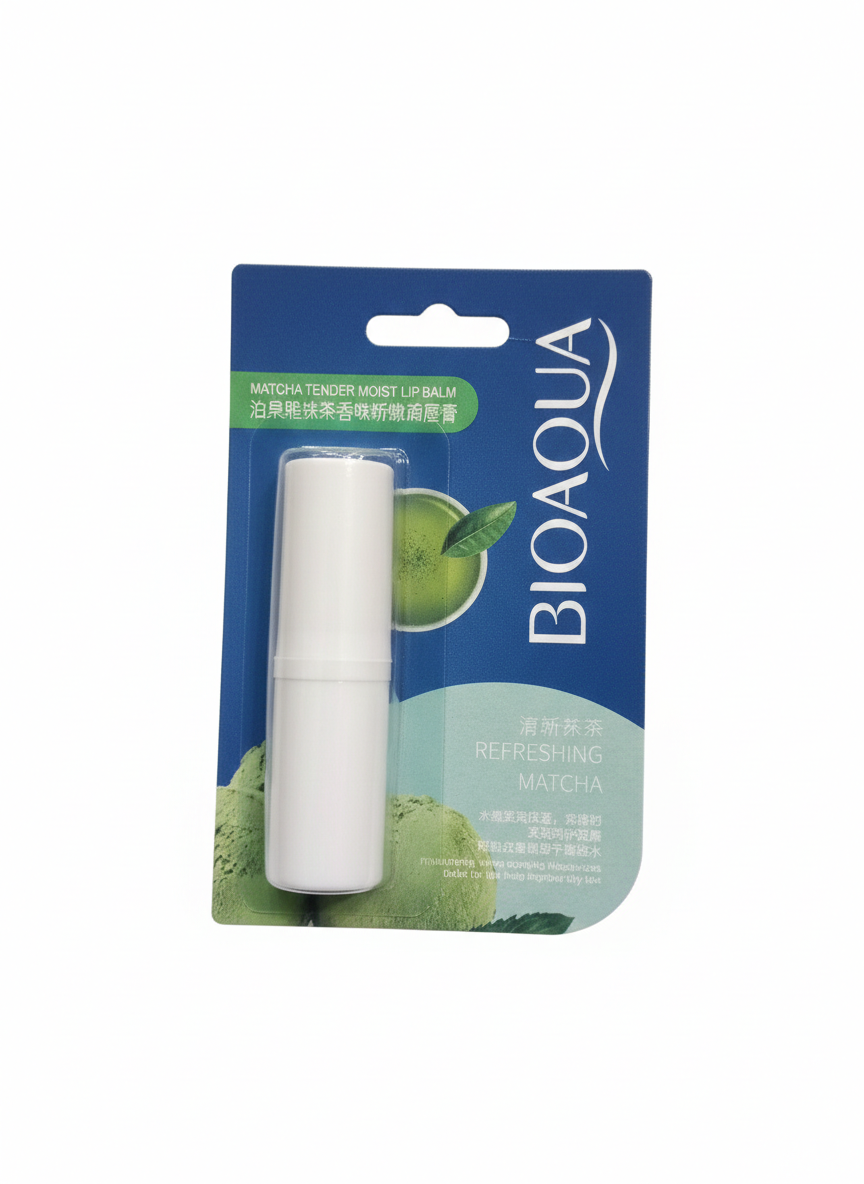 Bio Aqua Lip Balm Moisturizing Matcha Tender 2.7g | Best Price in Pakistan original skincare product Pakistan