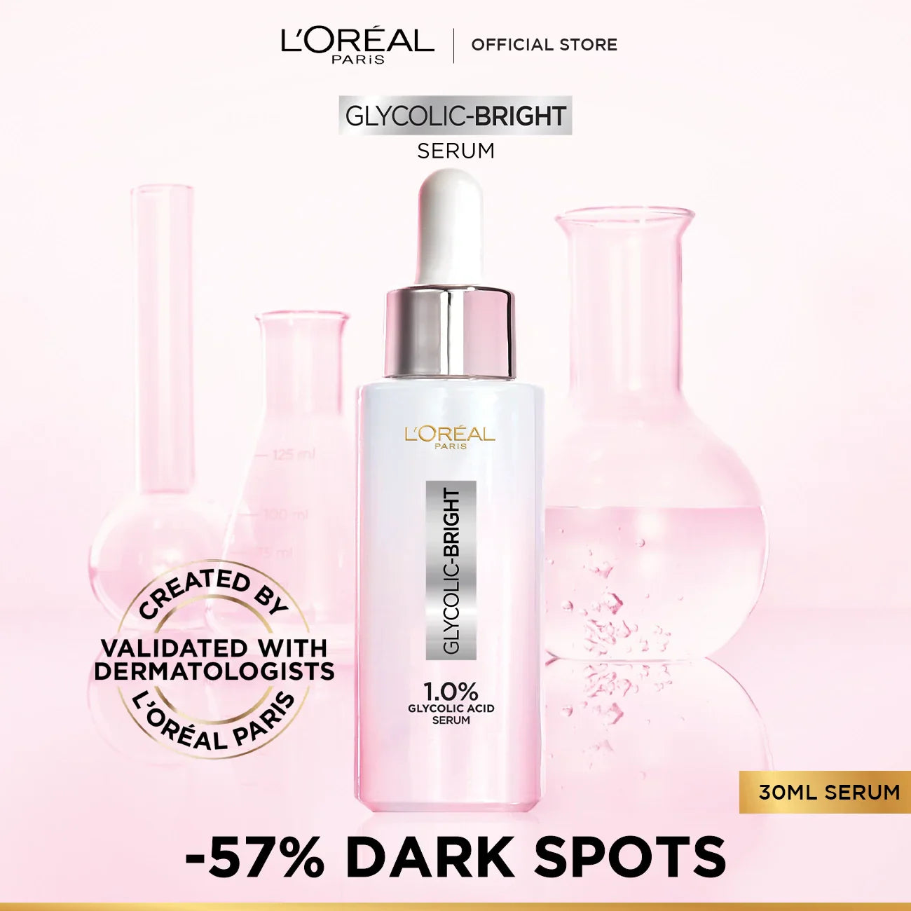 Loreal Paris Glycolic Bright Instant Glowing Face Serum | 30ml | Best Price in Pakistan original skincare product Pakistan