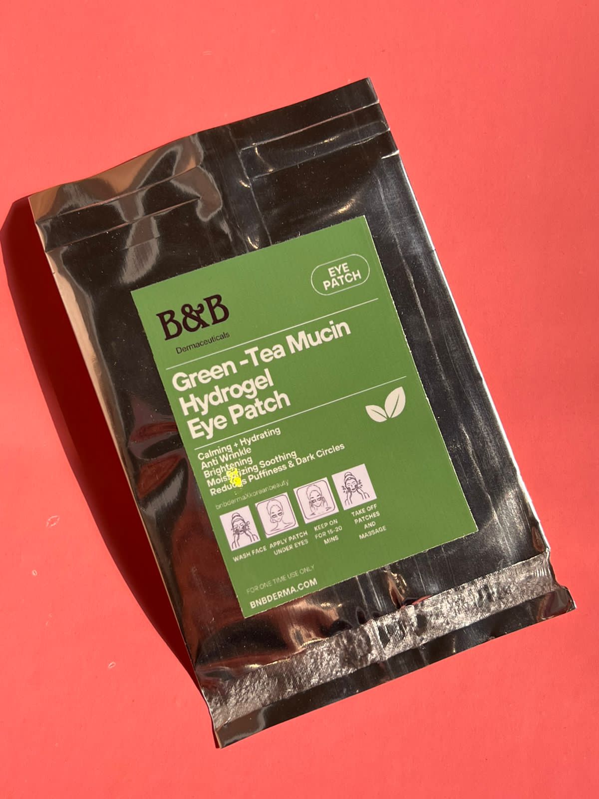 B&B Derma | Green-Tea Mucin Hydrogel Eye Patch | Best Price in Pakistan original skincare product Pakistan