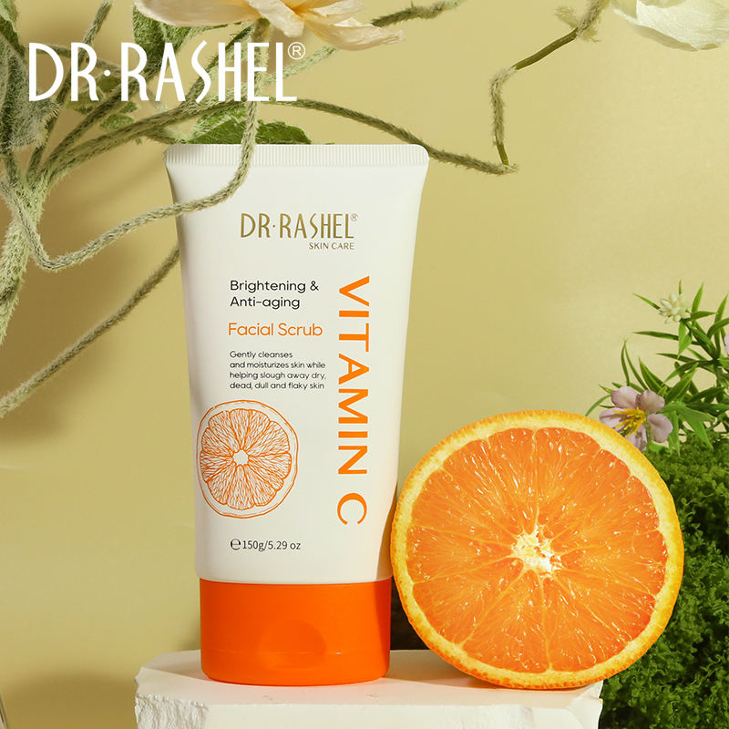 Dr Rashel | Vitamin C Brightening & Anti-Aging Facial Scrub | 150g | Best Price in Pakistan original skincare product Pakistan