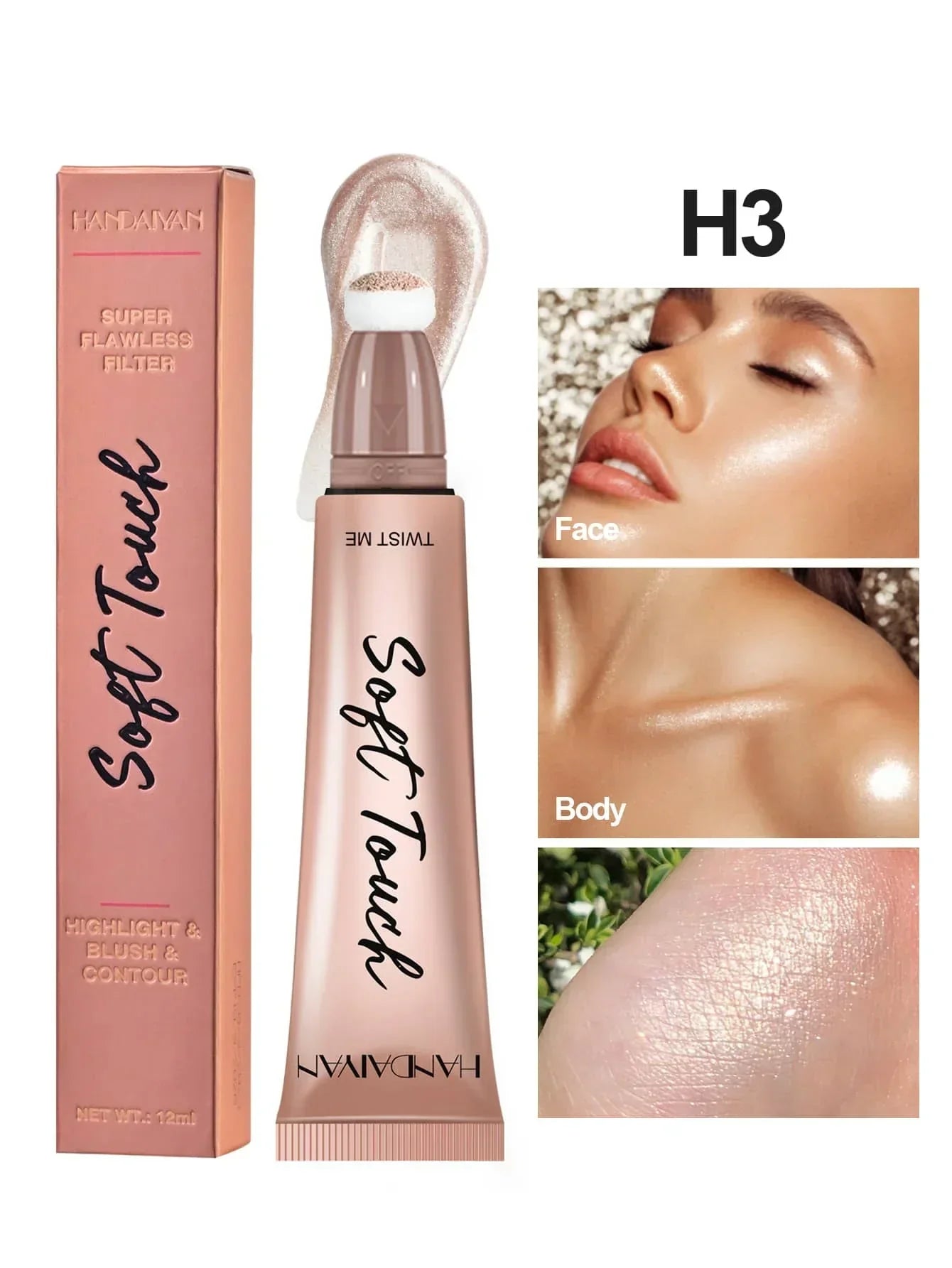 Handaiyan Blush, Highlighter & Contour H3 12Ml | Best Price in Pakistan original skincare product Pakistan