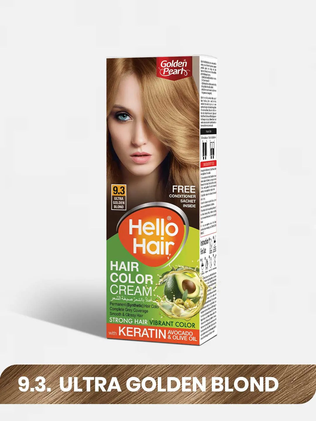 Golden Pearl Hello Hair | Hair Color Ultra Golden Blond 9.3 | Best Price in Pakistan original skincare product Pakistan