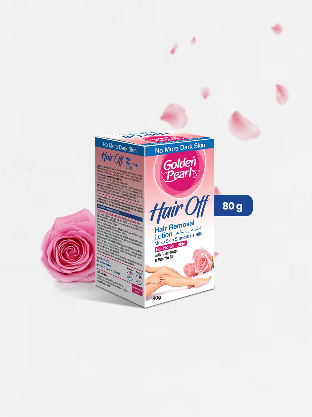 Golden Pearl Hair Off | Hair Removal Cream | Rose 80gm | Best Price in Pakistan original skincare product Pakistan