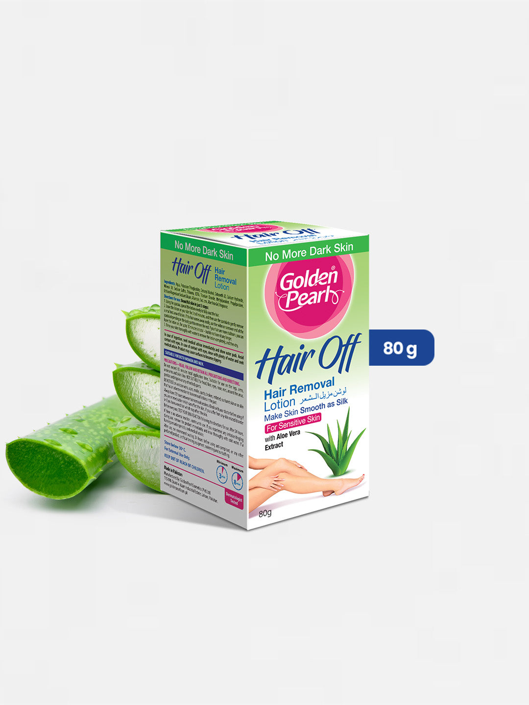 Golden Pearl Hair Off | Hair Removal Cream | Aloe Vera 80gm | Best Price in Pakistan original skincare product Pakistan