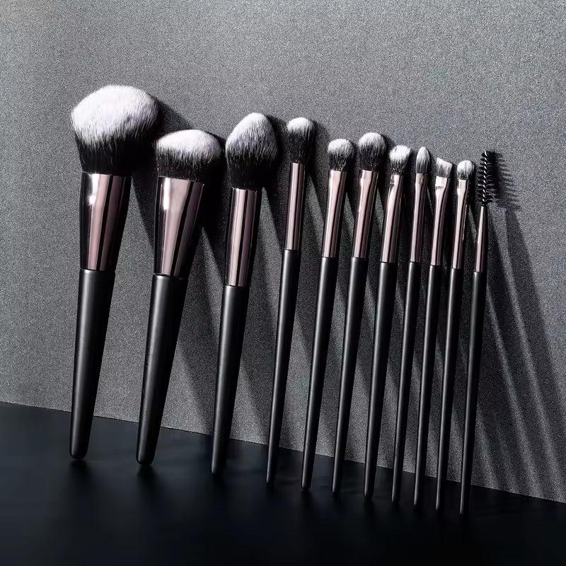 Facial Beauty | Makeup Brush Set With Pouch 13's | Best Price in Pakistan original skincare product Pakistan مرکزی تصویر