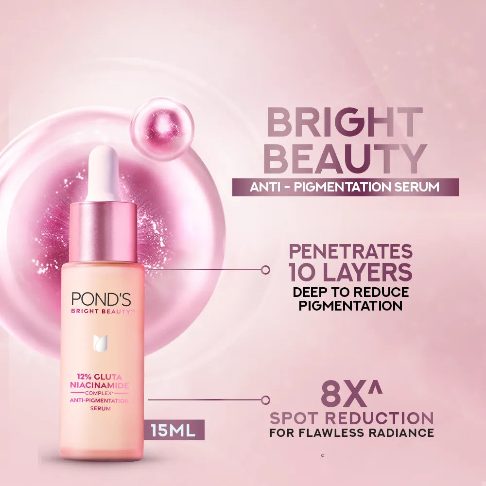Ponds Bright Beauty Serum 12% Gluta-Niacinamide -15ml | Best Price in Pakistan original skincare product Pakistan