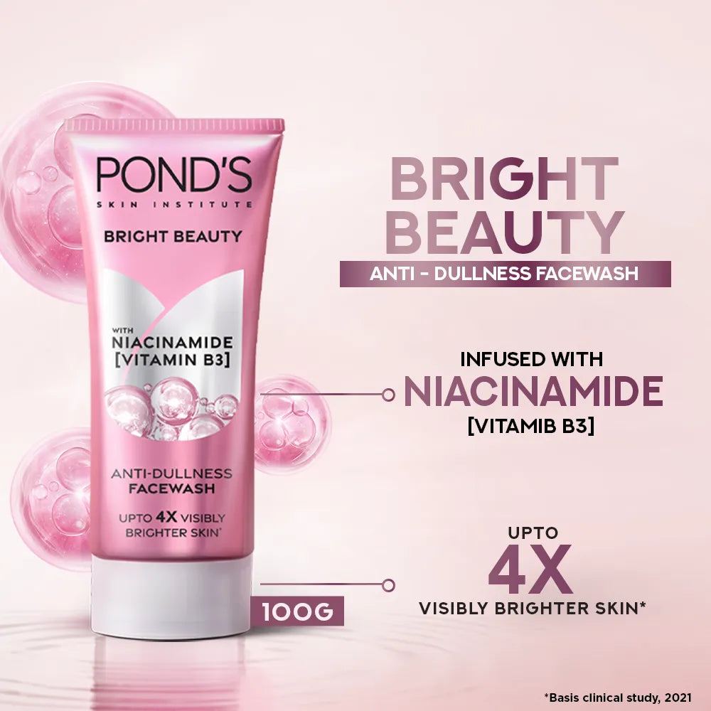 PONDs Bright Beauty Anti-Dullness Niacinamide Facewash | 100g | Best Price in Pakistan original skincare product Pakistan Main image