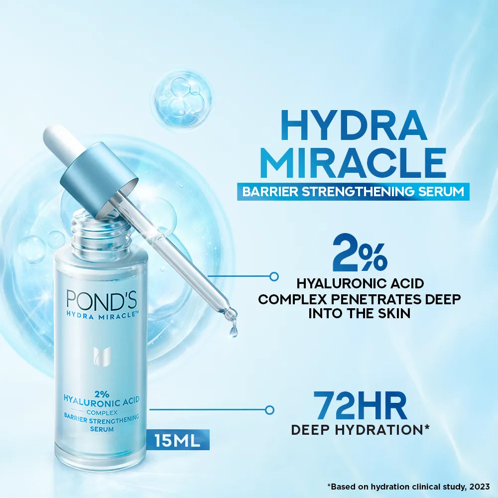 Ponds Hydra Miracle Hyaluronic Acid Complex 2% Serum | 15ml | Best Price in Pakistan original skincare product Pakistan Main image