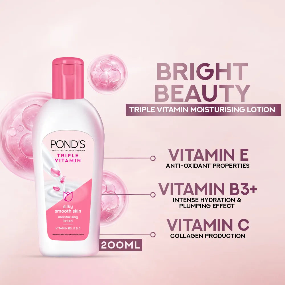 Ponds Triple Vitamin Moisturizing Lotion | 200ml | Best Price in Pakistan original skincare product Pakistan