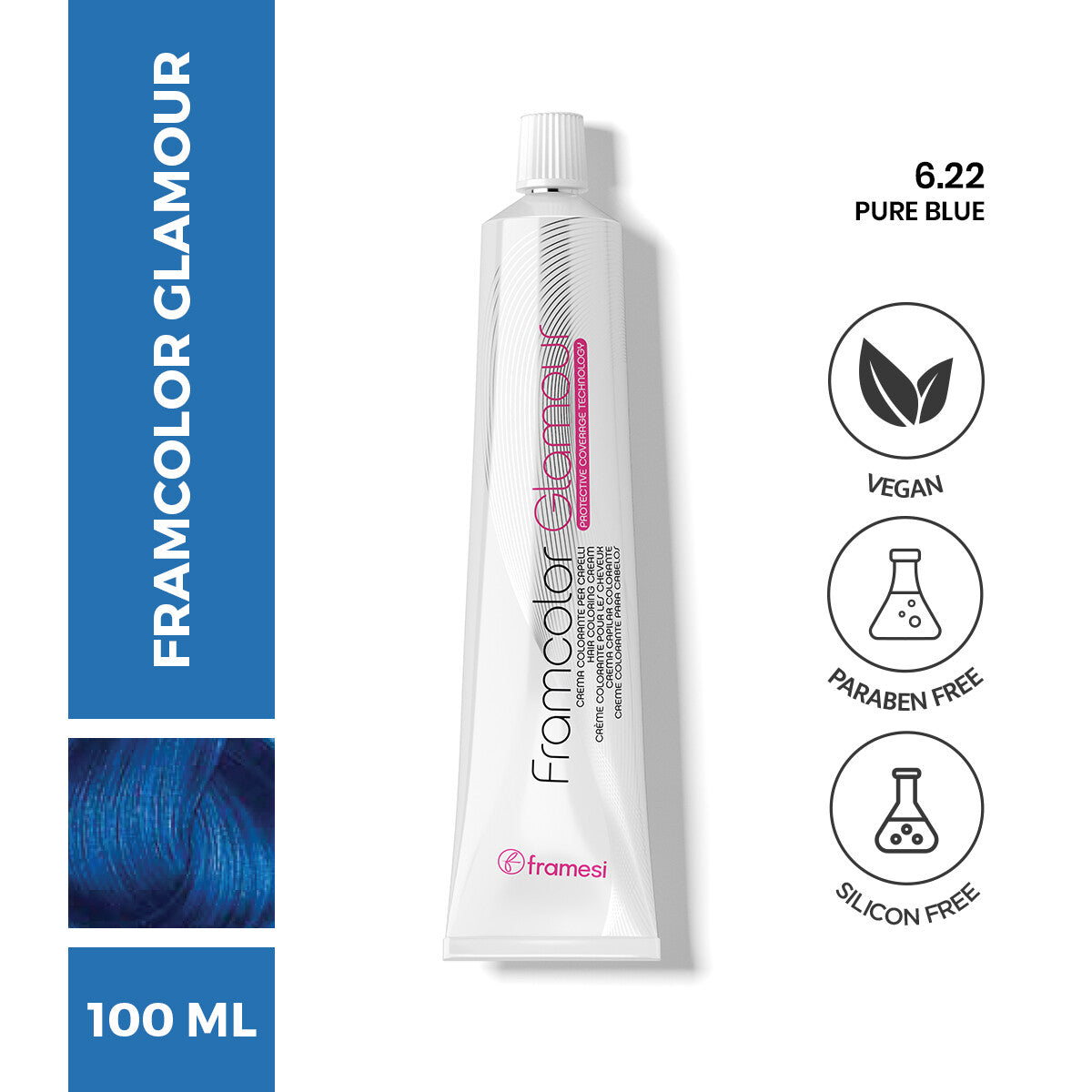 Framesi | FramColor Glamour | 6.22 Pure Blue | Best Price in Pakistan original skincare product Pakistan مرکزی تصویر