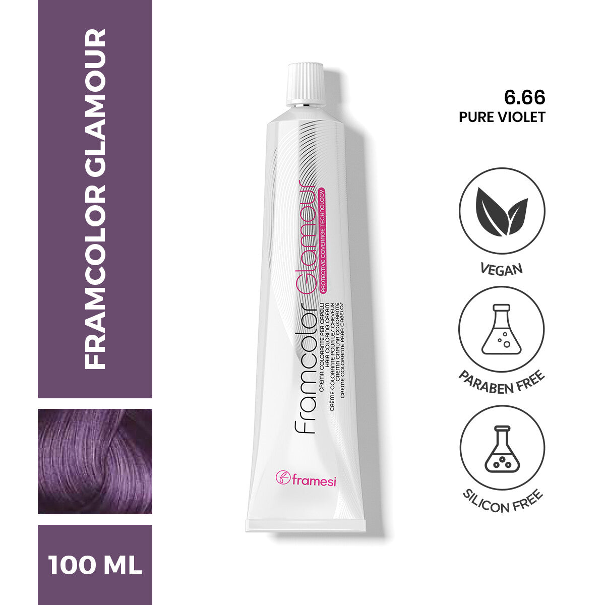 Framesi | FramColor Glamour | 6.66 Pure Violet | Best Price in Pakistan original skincare product Pakistan مرکزی تصویر