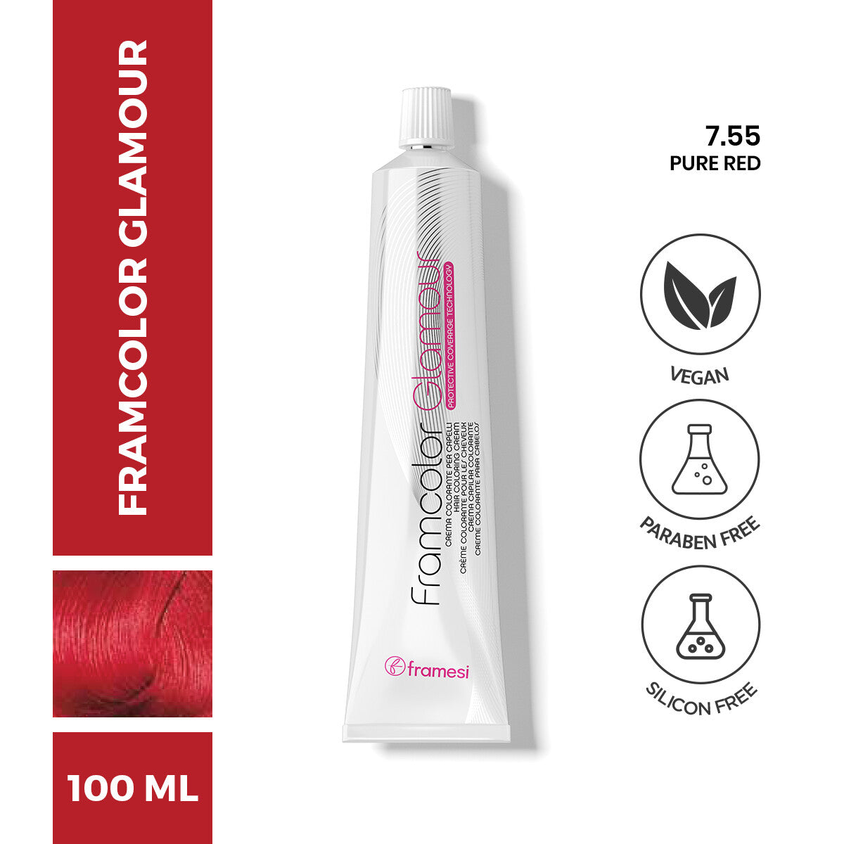 Framesi | FramColor Glamour | 7.55 Pure Red | Best Price in Pakistan original skincare product Pakistan