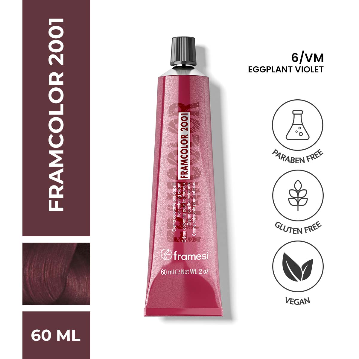 Framesi | FramColor 2001 | 6/VM Eggplant Violet | Best Price in Pakistan original skincare product Pakistan
