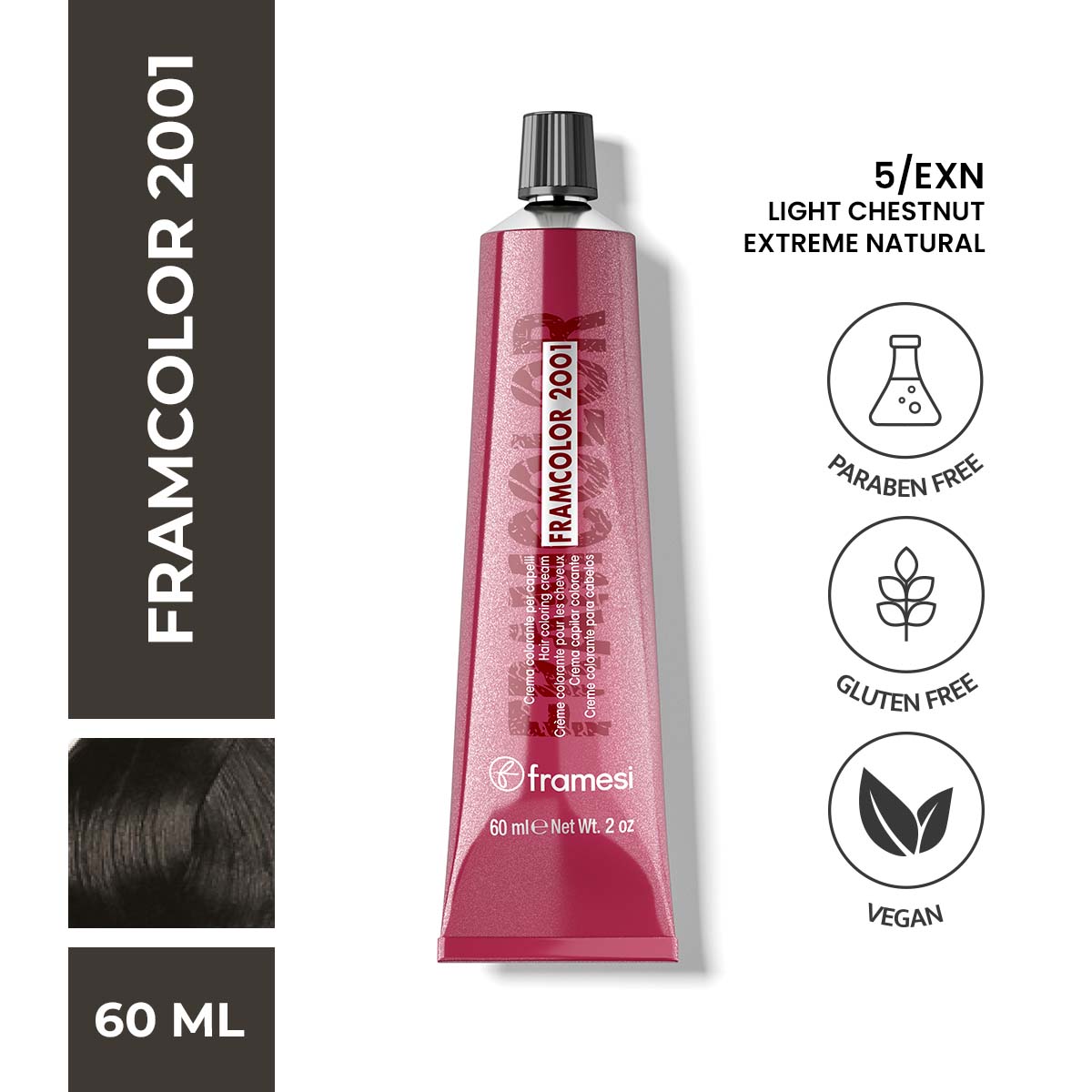 Framesi | FramColor 2001 | 5/EXN Light Chestnut Extreme Natural | Best Price in Pakistan original skincare product Pakistan مرکزی تصویر