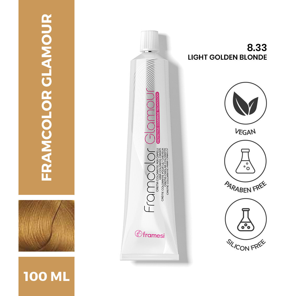 Framesi | FramColor Glamour | 8.33 Light Golden Blonde | Best Price in Pakistan original skincare product Pakistan مرکزی تصویر