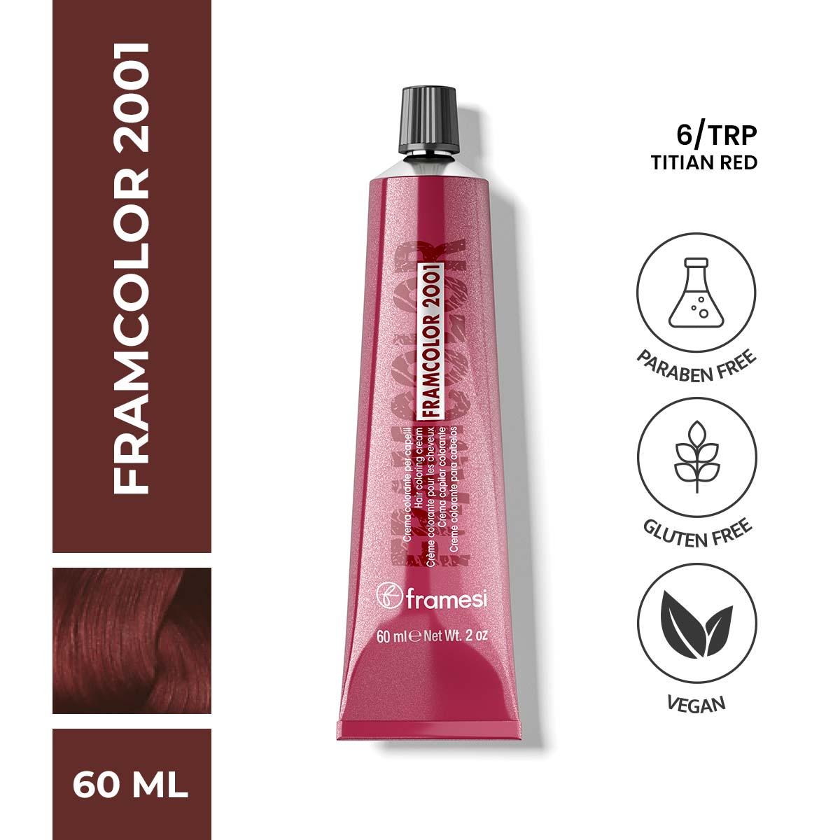 Framesi | FramColor 2001 | 6/TRP Titian Red | Best Price in Pakistan original skincare product Pakistan مرکزی تصویر