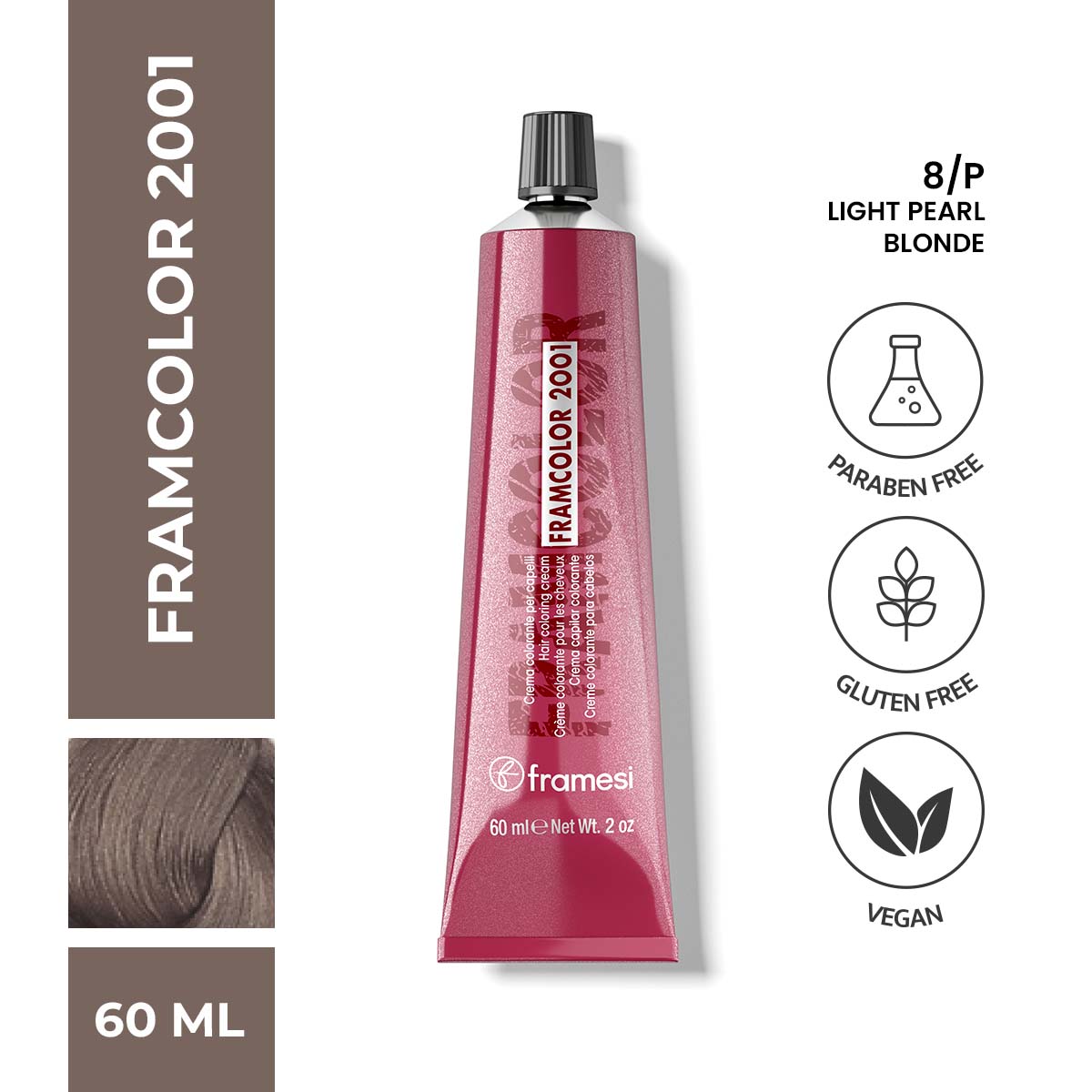 Framesi | FramColor 2001 | 8/P Light Pearl Blonde | Best Price in Pakistan original skincare product Pakistan مرکزی تصویر