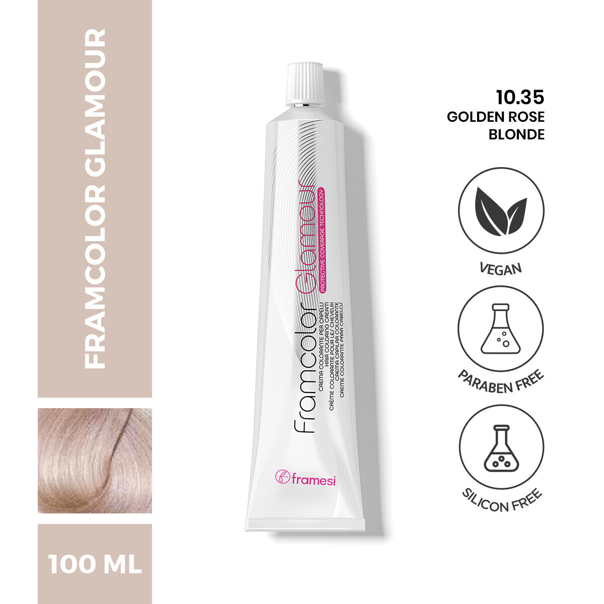 Framesi | FramColor Glamour | 10.35 Golden Rose Blonde | Best Price in Pakistan original skincare product Pakistan مرکزی تصویر