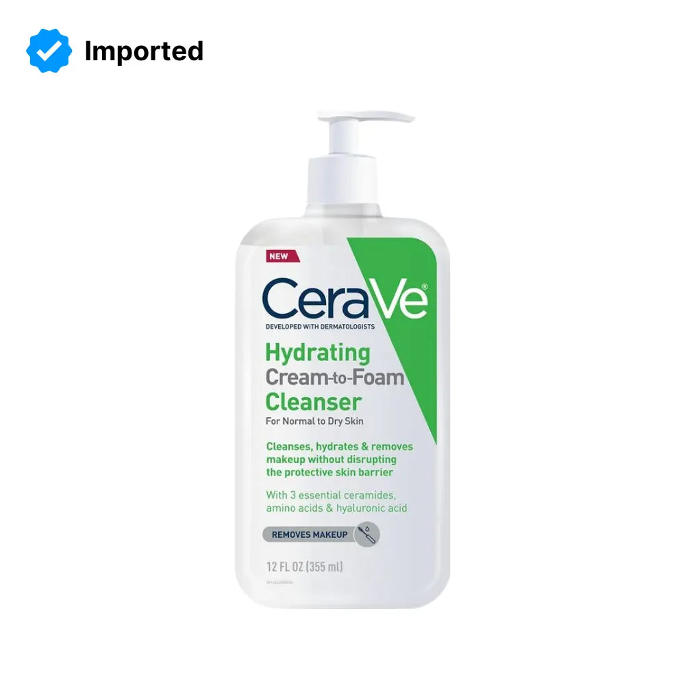 CeraVe Hydrating Cream to Foam Cleanser | 237ml | Best Price in Pakistan original skincare product Pakistan مرکزی تصویر