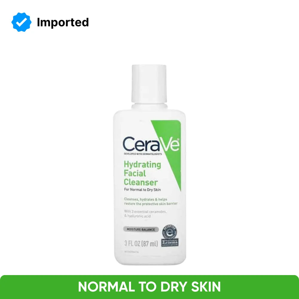 CeraVe Hydrating Facial Cleanser | 87ml | Best Price in Pakistan original skincare product Pakistan مرکزی تصویر