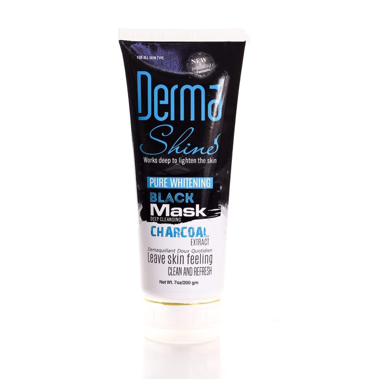 DERMA SHINE WHITENING BLACK CHARCOL MASK 200 GM | Best Price in Pakistan original skincare product Pakistan Main image