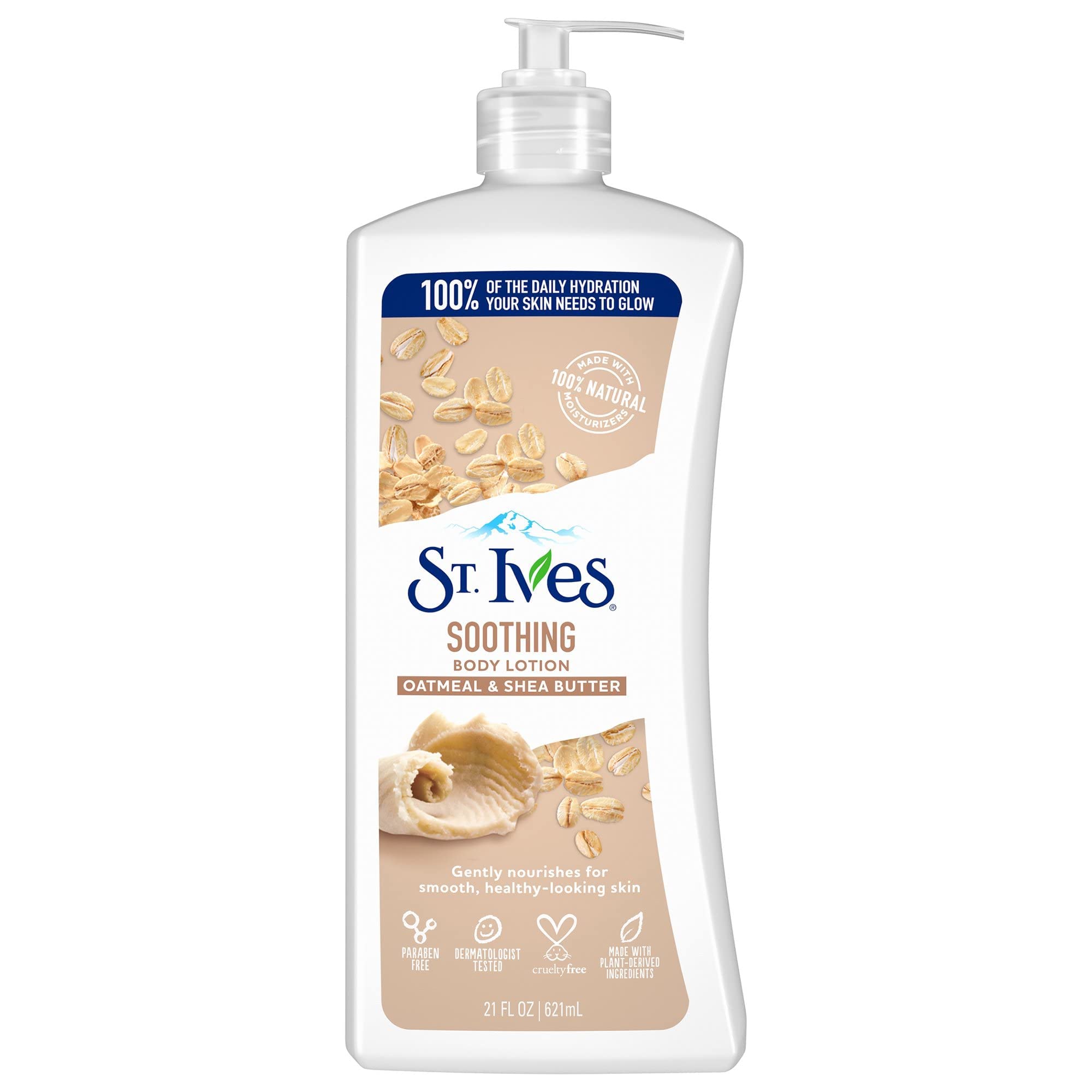 St.Ives | Naturally Soothing Oatmeal & Shea Butter Body Lotion Pump 621ml | Best Price in Pakistan original skincare product Pakistan مرکزی تصویر
