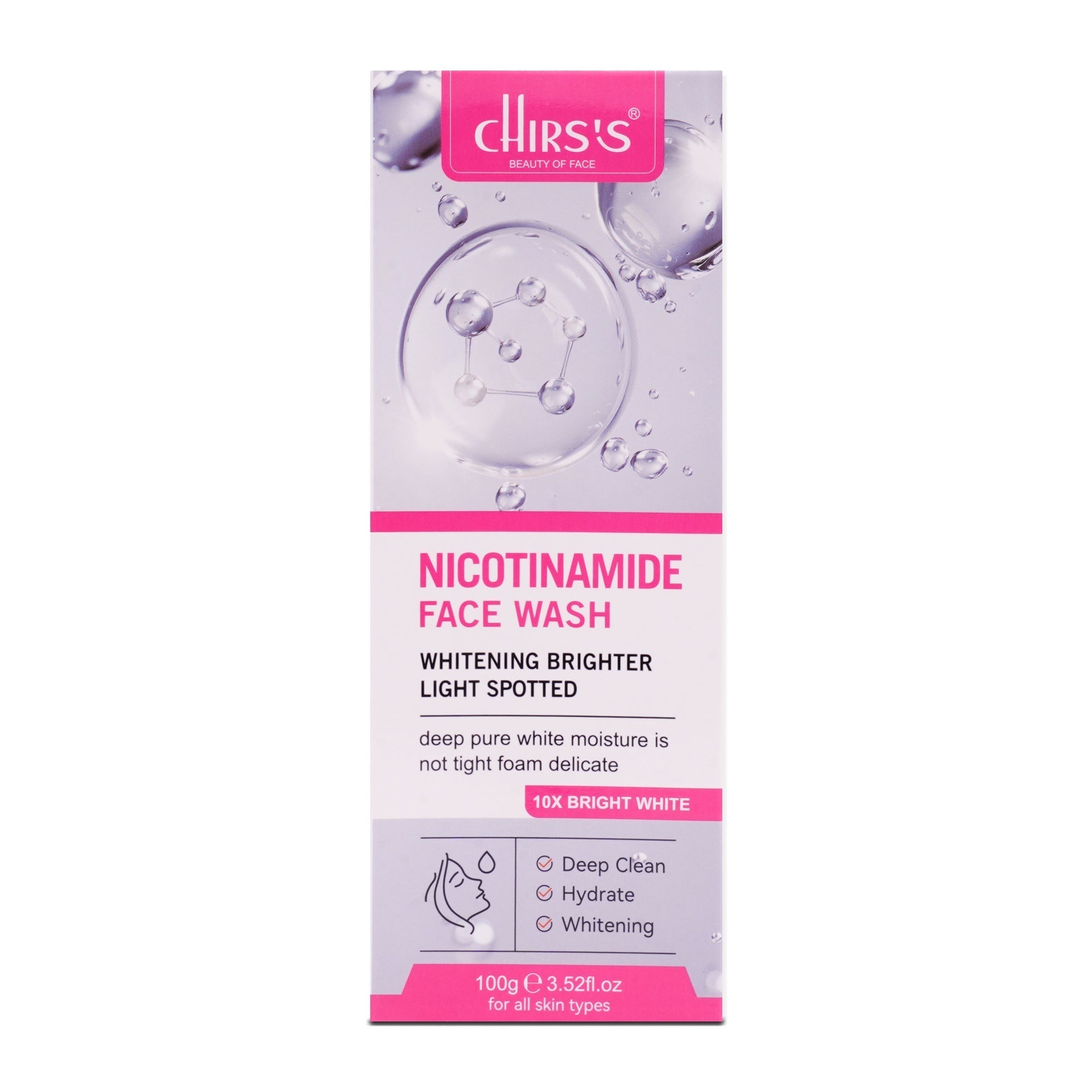 Chirs's | Nicotinamide Whitening Face Wash | 100g | Best Price in Pakistan original skincare product Pakistan